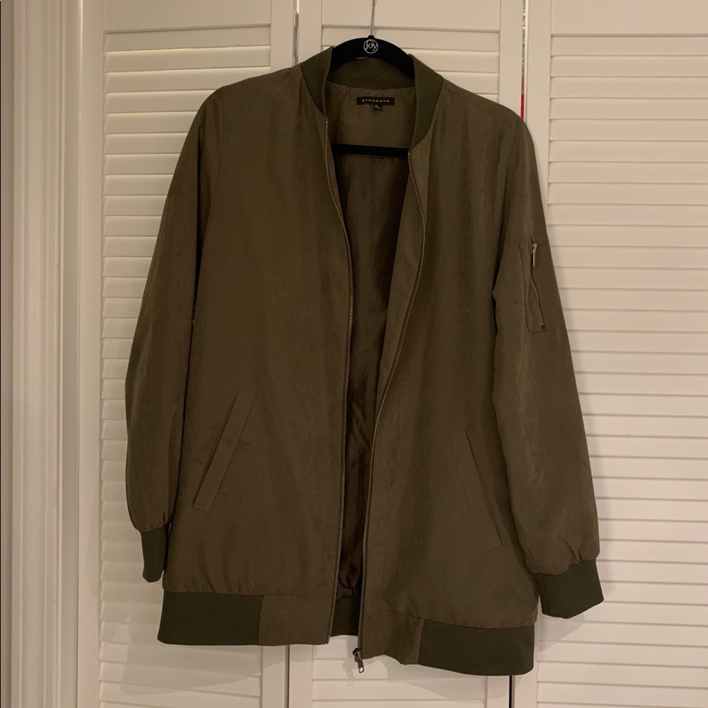Long bomber jacket